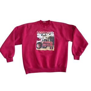 Vintage International Harvester Men's M Red McCormick Farmall Sweatshirt
